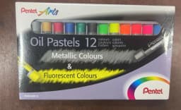 Pentel Arts Oil Pastel Set 6/12/25/50 Assorted Colors Brilliant Pastels Apply Smoothly and Blend Easily for Subtle Shades PHN