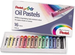 Pentel Arts Oil Pastel Set 6/12/25/50 Assorted Colors Brilliant Pastels Apply Smoothly and Blend Easily for Subtle Shades PHN