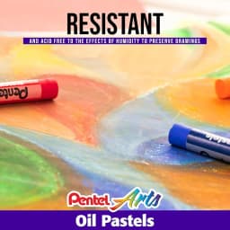 Pentel Arts Oil Pastel Set 6/12/25/50 Assorted Colors Brilliant Pastels Apply Smoothly and Blend Easily for Subtle Shades PHN