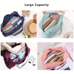1 Set of Foldable Large Capacity Travel Luggage Bag, Expandable Fitness Bag, Sports Carry-On, Weekend Luggage Check-In
