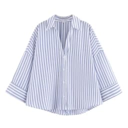 HipSeam Wide Sleeved Shirt Women Spring Asymmetric Hem Button Women's Shirts Simple Lady Johnny Collar Shirts & Blouses