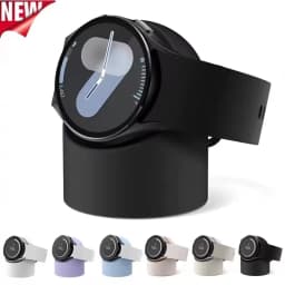 Compatible with Samsung Galaxy Watch 7 6 5 Charger Stand 40 44 46mm Galaxy Watch 5Pro Charger Silicone Stand Charging Base