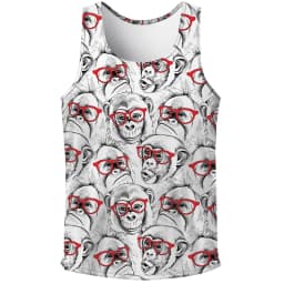 3D Print Cute Cartoon Duck Tank Tops For Men Gorilla Pattern Tees Summer Casual Loose Tops Street Sports O-Neck Vest Gym Workout