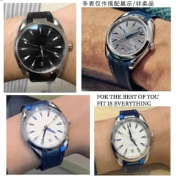 Rubber Silicone Watch Strap For Omega Seamaster 300 AT150 Aqua Terra Ultra Light 8900 Steel Buckle Blue Watchband Bracelets 20mm