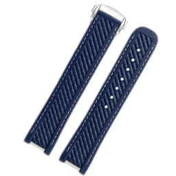 Rubber Silicone Watch Strap For Omega Seamaster 300 AT150 Aqua Terra Ultra Light 8900 Steel Buckle Blue Watchband Bracelets 20mm