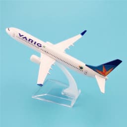 1:400 Diecast Metal Model Plane Toy Children Kids 16 cm Brazilian VARIG Airlines B737 Replica For Collection w Stand
