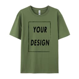 180g Custom Women Men Customised Printed 100% Cotton Short Sleeve Your Logo Photo Brand Text Tee Personalize Graphic Clothing