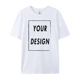 180g Custom Women Men Customised Printed 100% Cotton Short Sleeve Your Logo Photo Brand Text Tee Personalize Graphic Clothing
