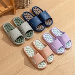 Summer Women Massage Slippers PVC Non-slip Unisex Home Slippers Comfortable Lightweight Indoor Outdoor Slides