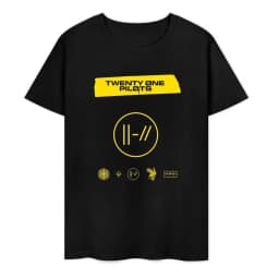 Twenty One Pilots Band World Tour Back T-shirt Women Men Short Sleeve Oversized Rapper Hip Hop Punk Street Harajuku Unisex Tees