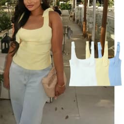 KONDALA Sexy Chic Yellow Bow Tops Women Zipper Tie Up Slim Short Cami Tops Women Fashion 2025 Summer Elegant Y2K Girl Blouses