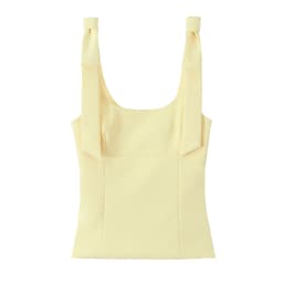 KONDALA Sexy Chic Yellow Bow Tops Women Zipper Tie Up Slim Short Cami Tops Women Fashion 2025 Summer Elegant Y2K Girl Blouses