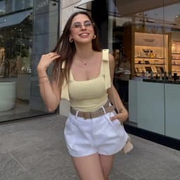 KONDALA Sexy Chic Yellow Bow Tops Women Zipper Tie Up Slim Short Cami Tops Women Fashion 2025 Summer Elegant Y2K Girl Blouses