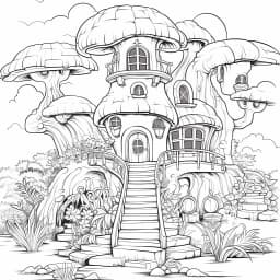 Picture Books for Adults: Coloring Books Fantastic Tree House 20 Page The Perfect Gift for A Multi-colored Pencil Art Party