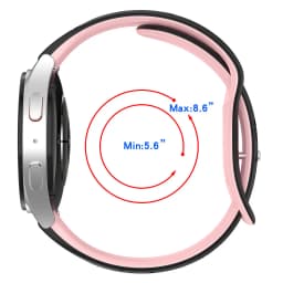 Two-color Flower Design Floral Engraved Silicone Strap 18/20/22mm, For Amazfit GTR, Huawei,Garmin Samsung Galaxy Watch 7 6 5 4