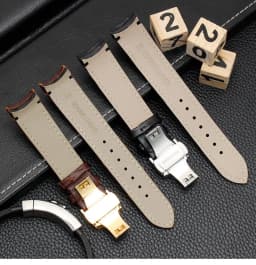 Arc Interface Calf Genuine Leather Watch Band 18mm 19mm 20mm 21mm 22mm 23mm 24mm Suitable for Tissot Seiko Omega Watch Strap