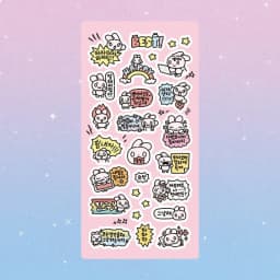 Cartoon Laser Cute Graffiti Korean Rabbit Cat Stickers Hand Account Diary Notebook Planner Scrapbook DIY Decorative Stickers