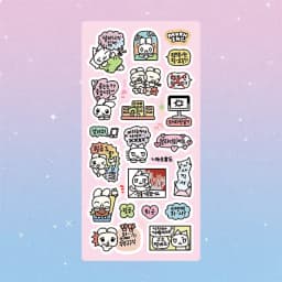 Cartoon Laser Cute Graffiti Korean Rabbit Cat Stickers Hand Account Diary Notebook Planner Scrapbook DIY Decorative Stickers