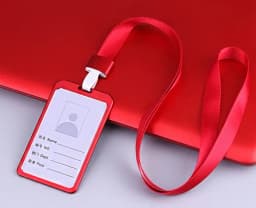 Fashion Cerdit Card Holder Lanyard Aluminum Alloy Work ID Card Holder Business Work Card ID Badge Holder Student Bus Cards Case