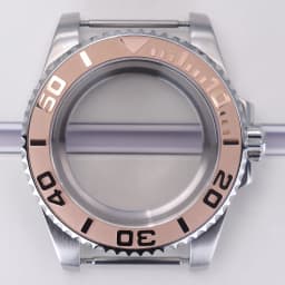 40mm diving watch Case Sapphire Glass For Seiko NH35 NH36 NH34 NH38 2824 Miyota 8215 automatic movement Silver YACHT watch Parts