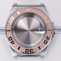 40mm diving watch Case Sapphire Glass For Seiko NH35 NH36 NH34 NH38 2824 Miyota 8215 automatic movement Silver YACHT watch Parts