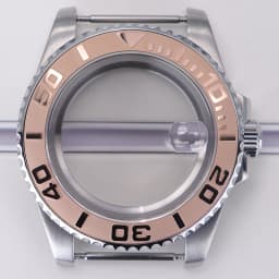 40mm diving watch Case Sapphire Glass For Seiko NH35 NH36 NH34 NH38 2824 Miyota 8215 automatic movement Silver YACHT watch Parts