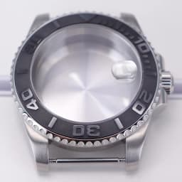 40mm diving watch Case Sapphire Glass For Seiko NH35 NH36 NH34 NH38 2824 Miyota 8215 automatic movement Silver YACHT watch Parts