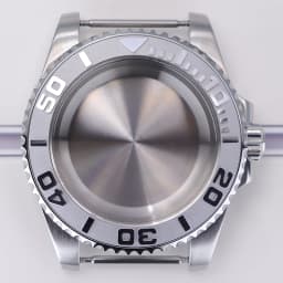 40mm diving watch Case Sapphire Glass For Seiko NH35 NH36 NH34 NH38 2824 Miyota 8215 automatic movement Silver YACHT watch Parts