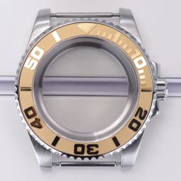 40mm diving watch Case Sapphire Glass For Seiko NH35 NH36 NH34 NH38 2824 Miyota 8215 automatic movement Silver YACHT watch Parts
