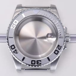 40mm diving watch Case Sapphire Glass For Seiko NH35 NH36 NH34 NH38 2824 Miyota 8215 automatic movement Silver YACHT watch Parts