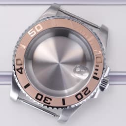 40mm diving watch Case Sapphire Glass For Seiko NH35 NH36 NH34 NH38 2824 Miyota 8215 automatic movement Silver YACHT watch Parts