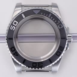 40mm diving watch Case Sapphire Glass For Seiko NH35 NH36 NH34 NH38 2824 Miyota 8215 automatic movement Silver YACHT watch Parts
