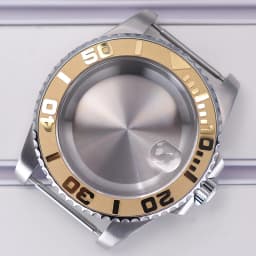 40mm diving watch Case Sapphire Glass For Seiko NH35 NH36 NH34 NH38 2824 Miyota 8215 automatic movement Silver YACHT watch Parts