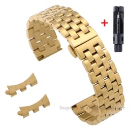 12/14/16/18/19/20/21/22mm Stainless Steel Strap for Tissot Curved End Wristband for Seiko Universal Bracelet Butterfly Buckle