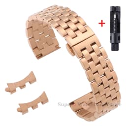 12/14/16/18/19/20/21/22mm Stainless Steel Strap for Tissot Curved End Wristband for Seiko Universal Bracelet Butterfly Buckle