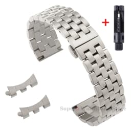 12/14/16/18/19/20/21/22mm Stainless Steel Strap for Tissot Curved End Wristband for Seiko Universal Bracelet Butterfly Buckle