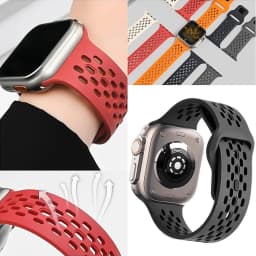 Silicone Band for Apple Watch Strap 46mm 45mm 41mm 44mm 49mm 40mm 42mm Bracelet Correa for Iwatch Series 10 9 8 7 6 5 SE Ultra