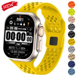 Silicone Band for Apple Watch Strap 46mm 45mm 41mm 44mm 49mm 40mm 42mm Bracelet Correa for Iwatch Series 10 9 8 7 6 5 SE Ultra