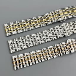 6021# Stainless Steel Solid Seven Bead Watch Band 10 12 13 14 15 16 17 18 19 20 21 22 23 24mm Watch Accessories Watch Straps