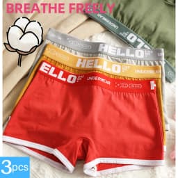 3pcs Set Womens Cotton Boyshorts 45-80kg Boxer Shorts Comfortable Underwear for Women Girl Student Breathable Soft Sexy Panties