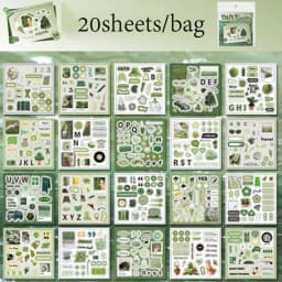 Mr Paper 20Pcs/book Daily Handbook Square Paragraph Sticker Book Korean Cute Style DIY Creative Handbook Material Calendar Card