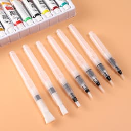 3/7pcs Watercolor Brush Pens Water Storage Function Painting Brushes For Watercolor Art Craft Supplies Artist Accessories