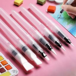 3/7pcs Watercolor Brush Pens Water Storage Function Painting Brushes For Watercolor Art Craft Supplies Artist Accessories