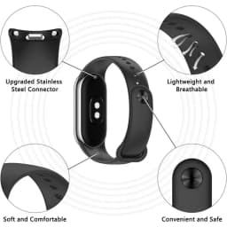 Sport Silicone Strap for Xiaomi Mi Band 10 9 8 Strap NFC Rubber Bracelet Wristband Pulseira Correa Xiaomi Smart Band Accessories