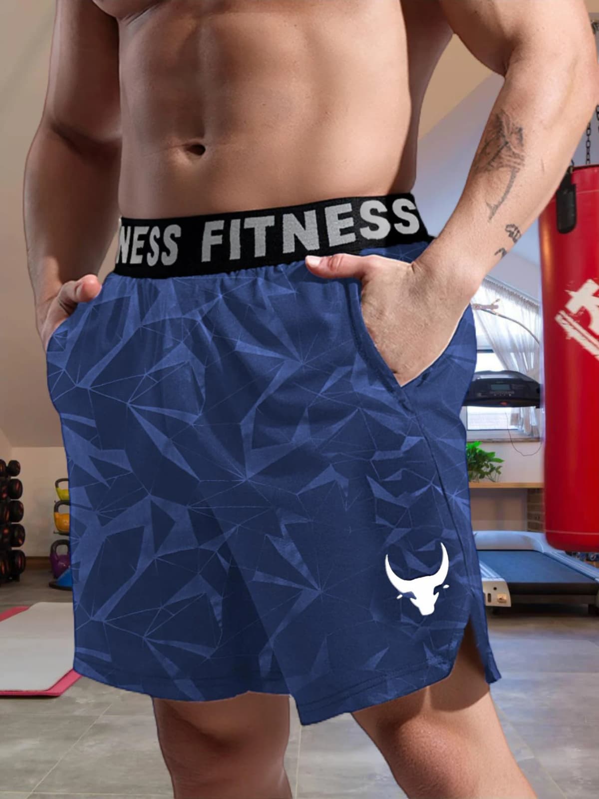 Men's sports shorts, fitness shorts, breathable and soft