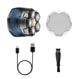 Solimpia Electric Shaver 6 Blade for Men Portable Magnetic Charging Bald Head Trimmer Multi-Functional Shaving Machine 2-pcs Set
