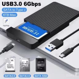2.5 Inch SSD Case External Hard Disk Drive Adapter SATA HDD Enclosure USB C 3.1 6Gbps For PC MacBook Laptop HD Disk Storage Box