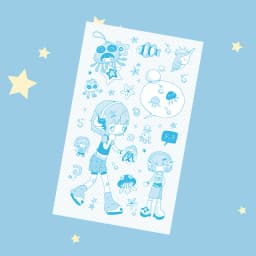Korea Cute Summer Retro Girl Character Stickers Hand Account Phone Case Notebook Diary Planner Scrapbook DIY Decorative Stickers