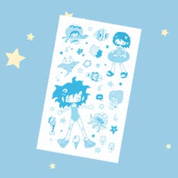Korea Cute Summer Retro Girl Character Stickers Hand Account Phone Case Notebook Diary Planner Scrapbook DIY Decorative Stickers