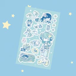 Korea Cute Summer Retro Girl Character Stickers Hand Account Phone Case Notebook Diary Planner Scrapbook DIY Decorative Stickers